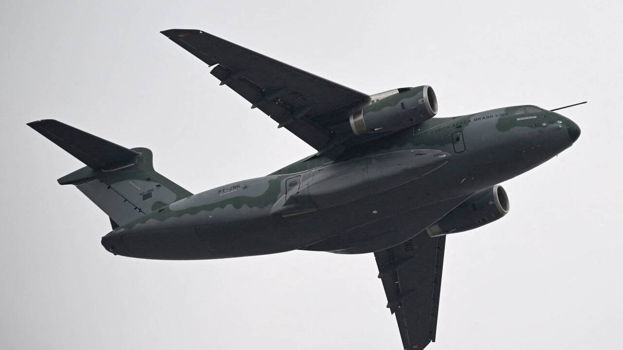 Die Schnauze der brasilianischen Transportmaschine Embraer C-390. Sie kommt auch für Österreich infrage. 
