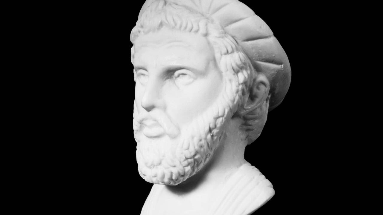 Durchdachte unser Universum: Pythagoras von Samos.  