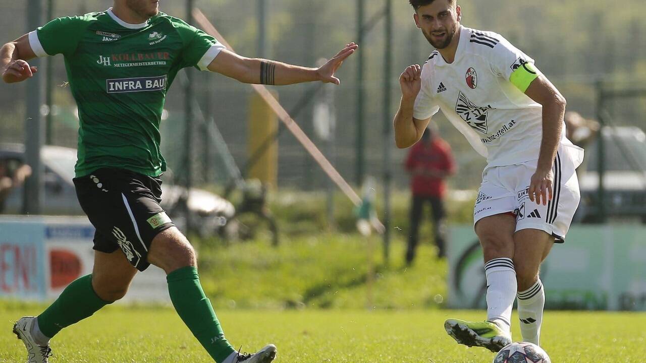 Kuchls Kapitän Max Danner traf beim klaren 4:0-Erfolg in Eugendorf nach einem Eckball. 