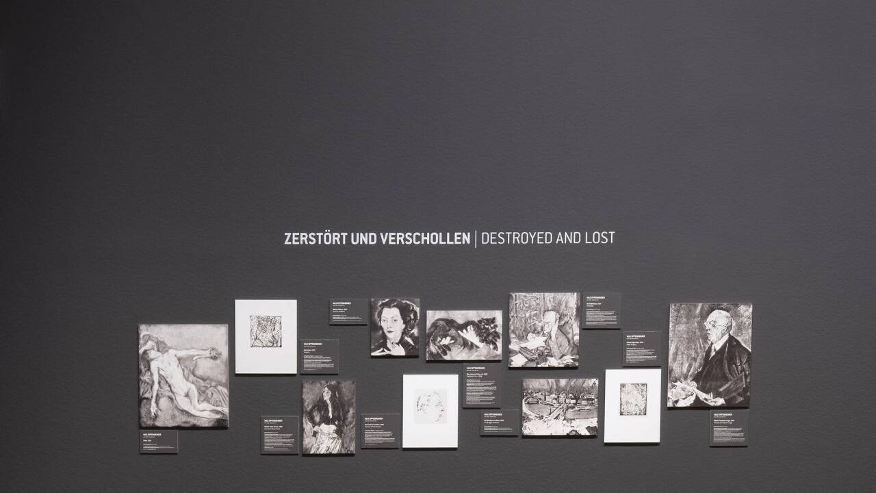 Ausstellungsansicht „Max Oppenheimer. Expressionist der ersten Stunde/Expressionist Pioneer“, Leopold Museum Wien. 