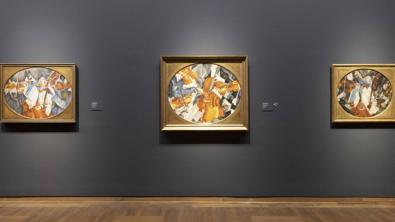 Ausstellungsansicht „Max Oppenheimer. Expressionist der ersten Stunde/Expressionist Pioneer“, Leopold Museum Wien. 