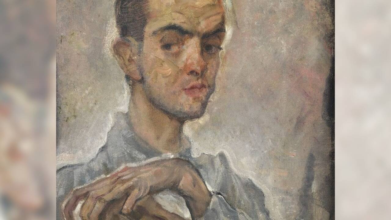 Max Oppenheimer 1885–1954 Porträt Egon Schiele, 1910 Öl auf Leinwand | 46 × 44 cm Wien Museum . 