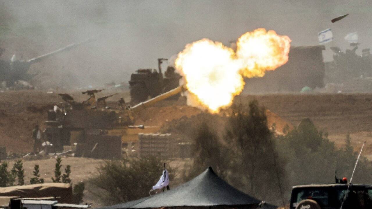 Israelischer Angriff an der Grenze zum Gazastreifen. 