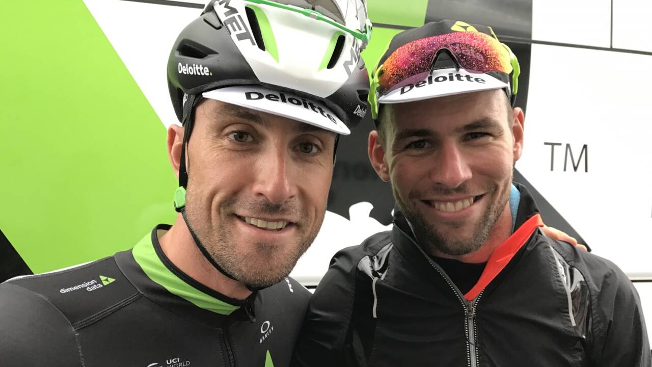 Bernhard Eisel und Mark Cavendish. 