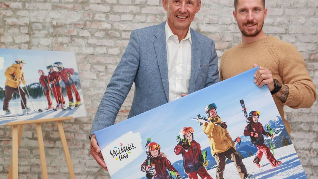 Tourismus-Chef Leo Bauernberger, im Bild mit dem Salzburg-Werbeträger Marcel Hirscher, hofft auf gute Wintersaison.  Tourismus-Chef Leo Bauernberger, im Bild mit dem Salzburg-Werbeträger Marcel Hirscher, hofft auf gute Wintersaison.