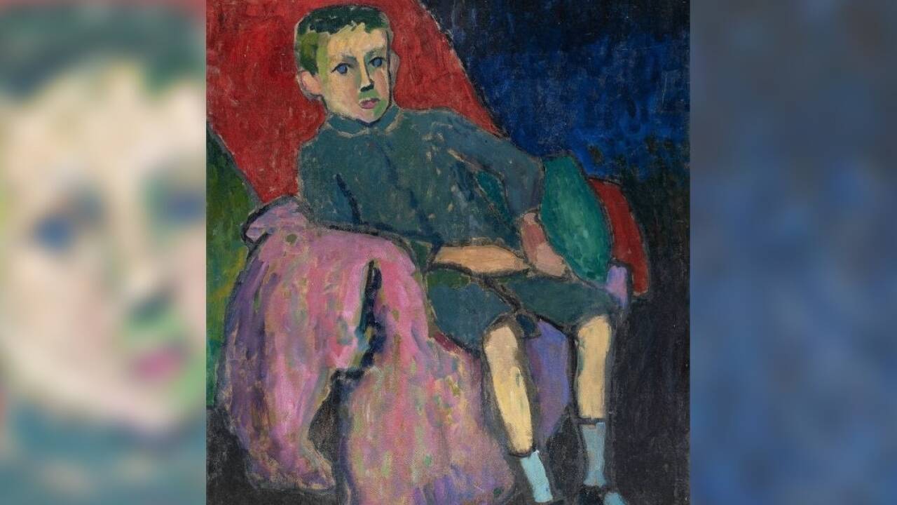 GABRIELE MÜNTER 1877–1962, Bildnis von Gustl Blab, um 1908, Öl auf Karton | 102,5 × 75 cm, Privatsammlung, Deutschland, Foto: Karl & Faber Kunstauktionen, München<br />© Bildrecht, Wien 2023 GABRIELE MÜNTER 1877–1962, Bildnis von Gustl Blab, um 1908, Öl auf Karton | 102,5 × 75 cm, Privatsammlung, Deutschland, Foto: Karl & Faber Kunstauktionen, München<br />© Bildrecht, Wien 2023