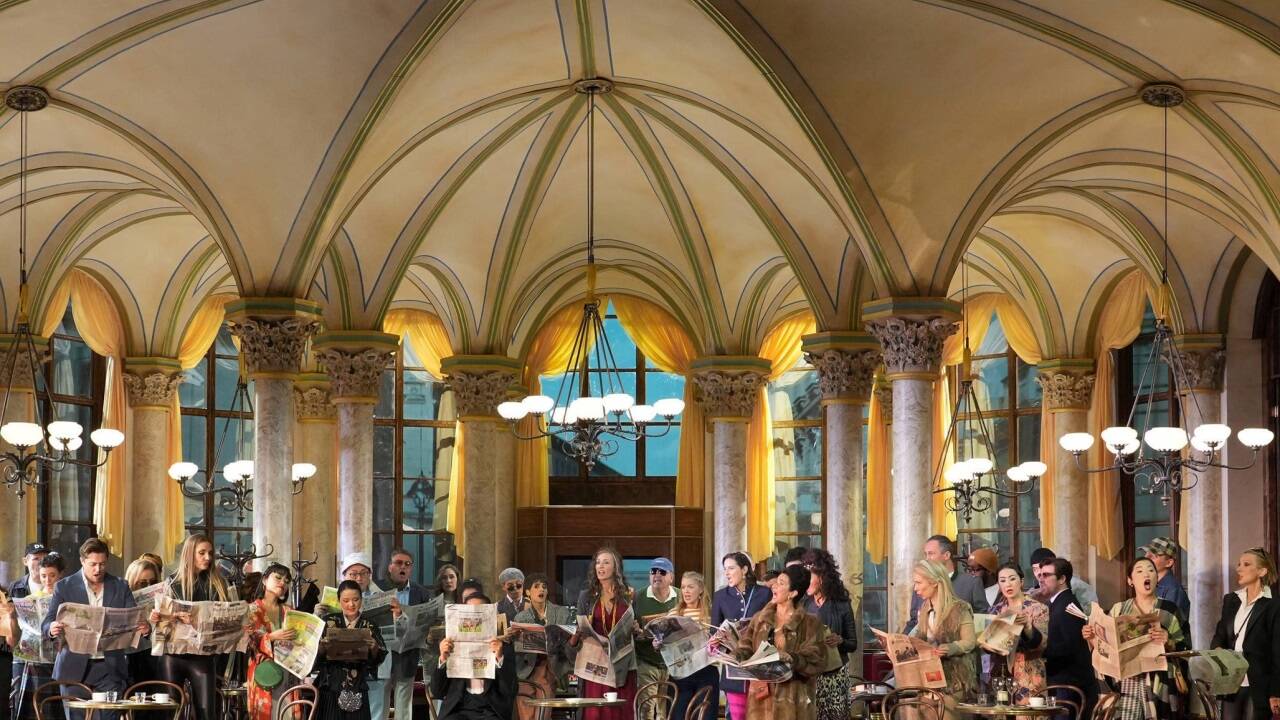 Arnold Schönberg Chor in einer Szene aus „Theodora“ 