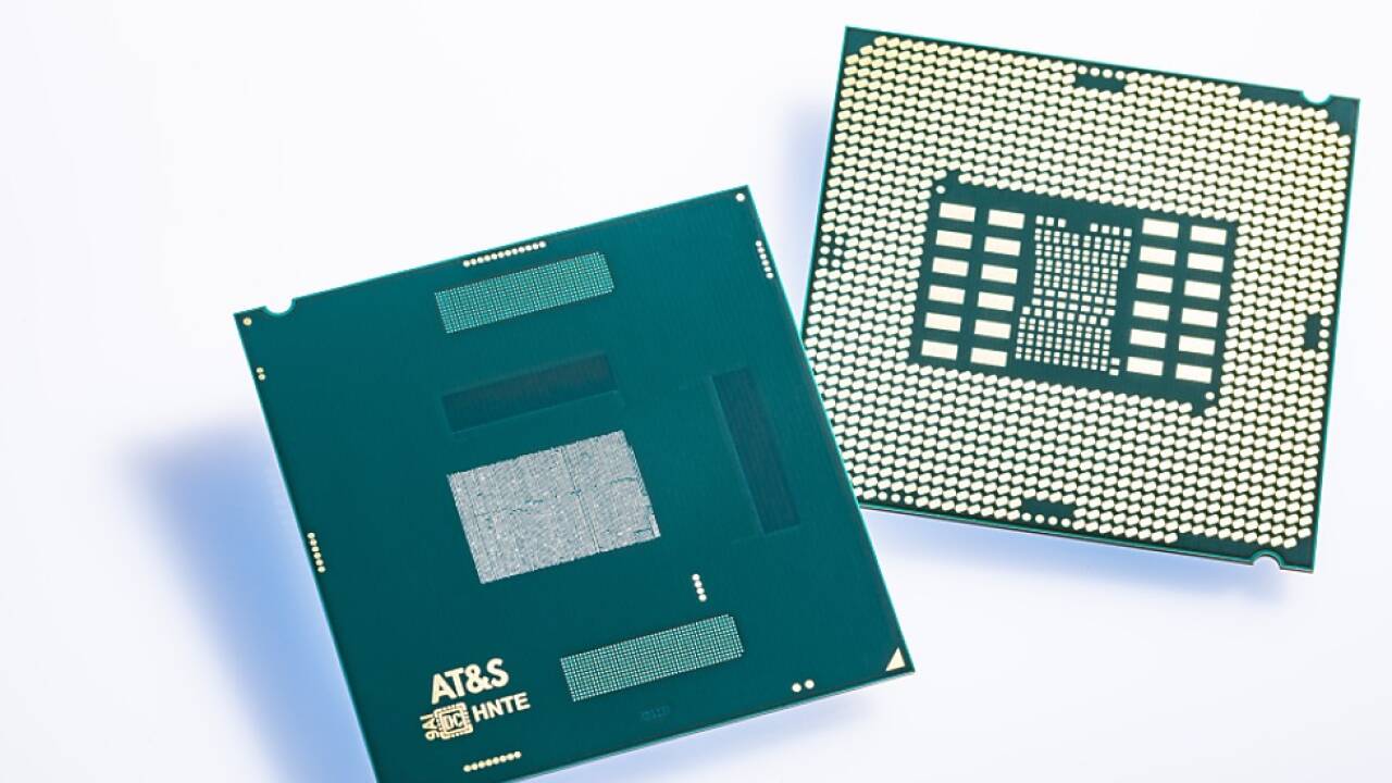 Mikrochip von AT&S aus Leoben-Hinterberg in der Obersteiermark 