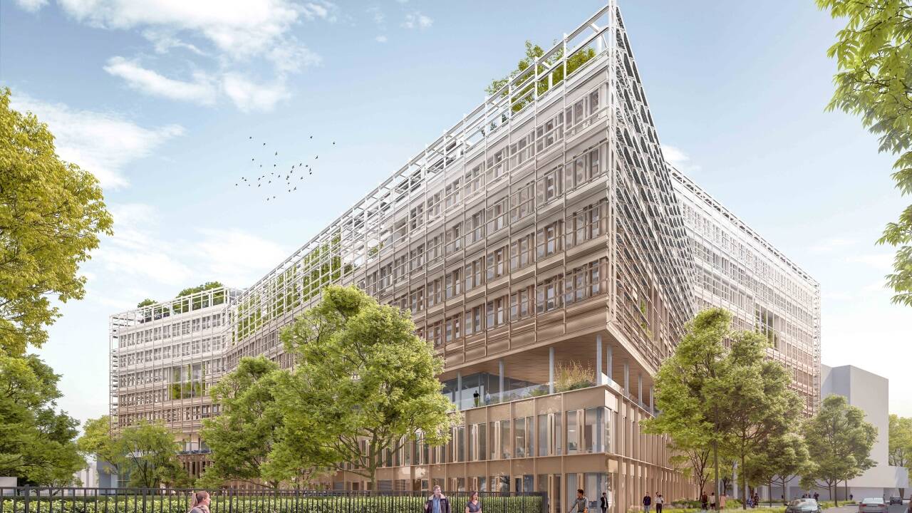 So soll das Landesdienstleistungszentrum beim Salzburger Hauptbahnhof für bis zu 1200 Beschäftigte aussehen. Das Großprojekt soll bis Ende 2026 umgesetzt werden.   So soll das Landesdienstleistungszentrum beim Salzburger Hauptbahnhof für bis zu 1200 Beschäftigte aussehen. Das Großprojekt soll bis Ende 2026 umgesetzt werden.