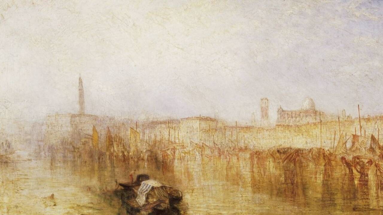 Venice Quay, Ducal Palace / Venedig, Dogenpalast, exhibited 1844 /ausgestellt 1844, Joseph Mallord William Turner (1775-1851). Tate: Accepted by the nation as part of the Turner Bequest 1856 © Photo / Foto Tate 