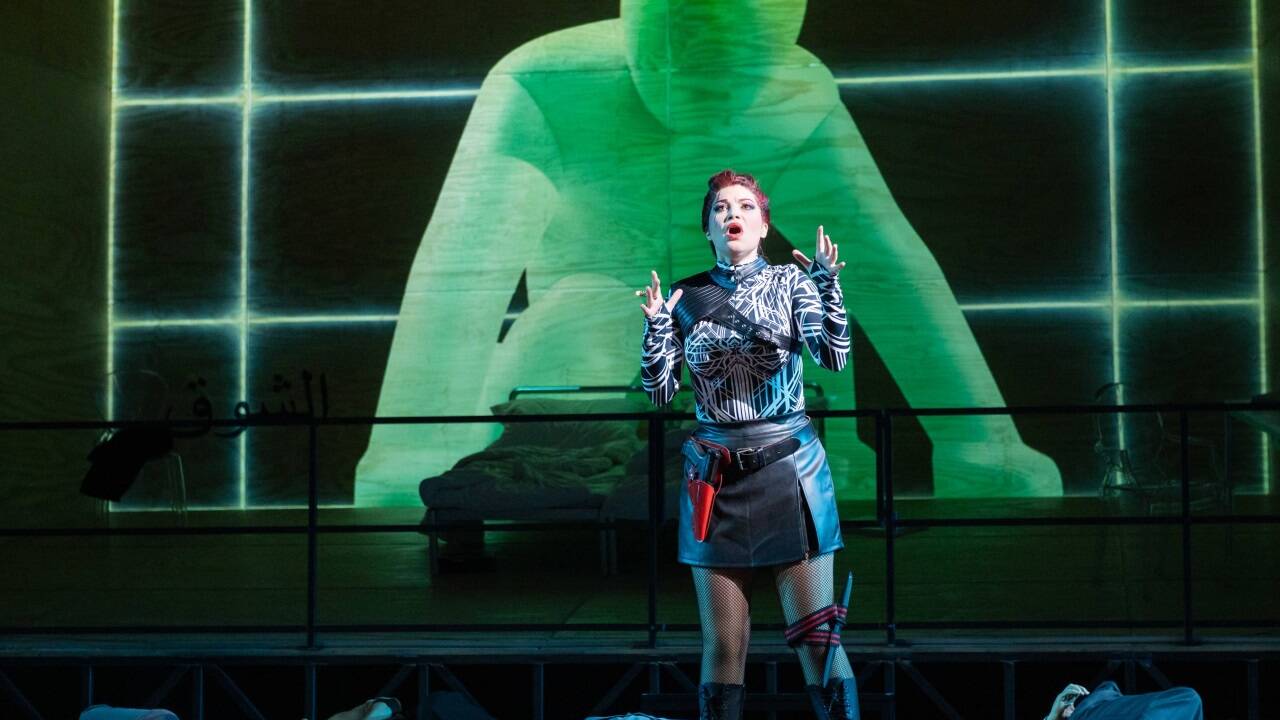 Cristiana Oliveira in der Titelpartie von „Aida“ in der Felsenreitschule, eine Neuinszenierung des Salzburger Landestheaters.   Cristiana Oliveira in der Titelpartie von „Aida“ in der Felsenreitschule, eine Neuinszenierung des Salzburger Landestheaters.