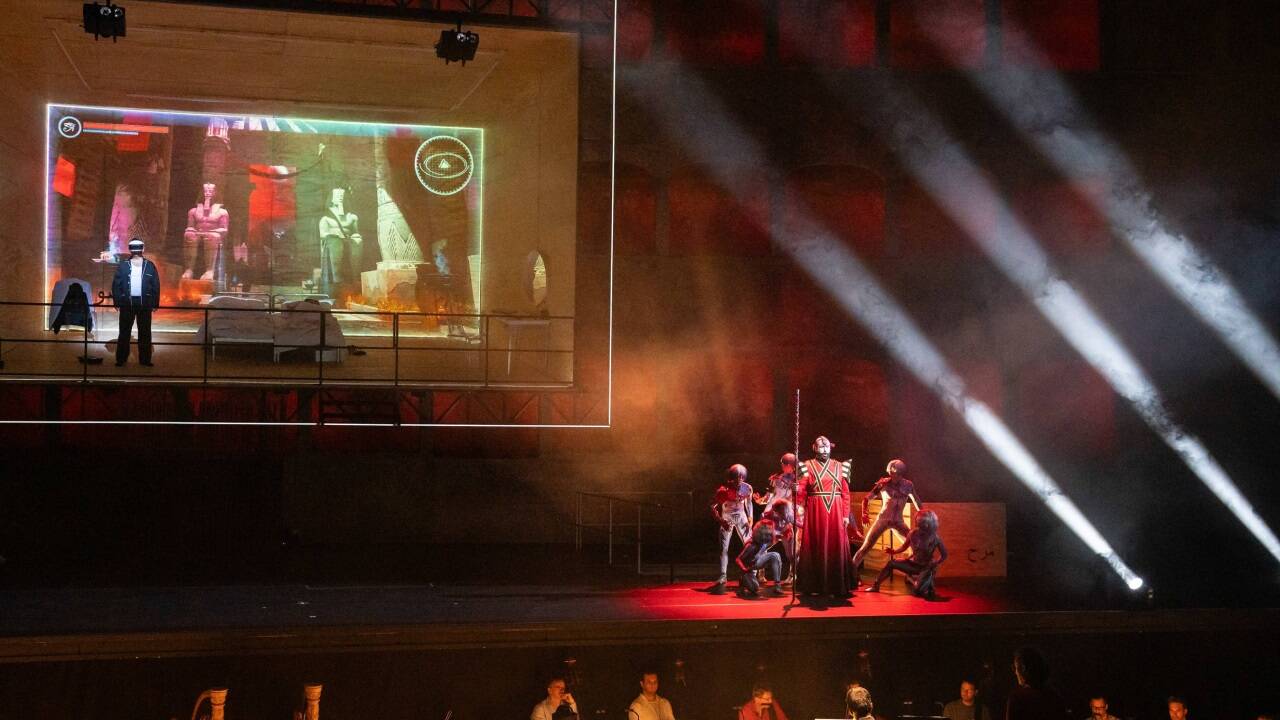 „Aida“ in der Felsenreitschule, eine Neuinszenierung des Salzburger Landestheaters.   „Aida“ in der Felsenreitschule, eine Neuinszenierung des Salzburger Landestheaters.