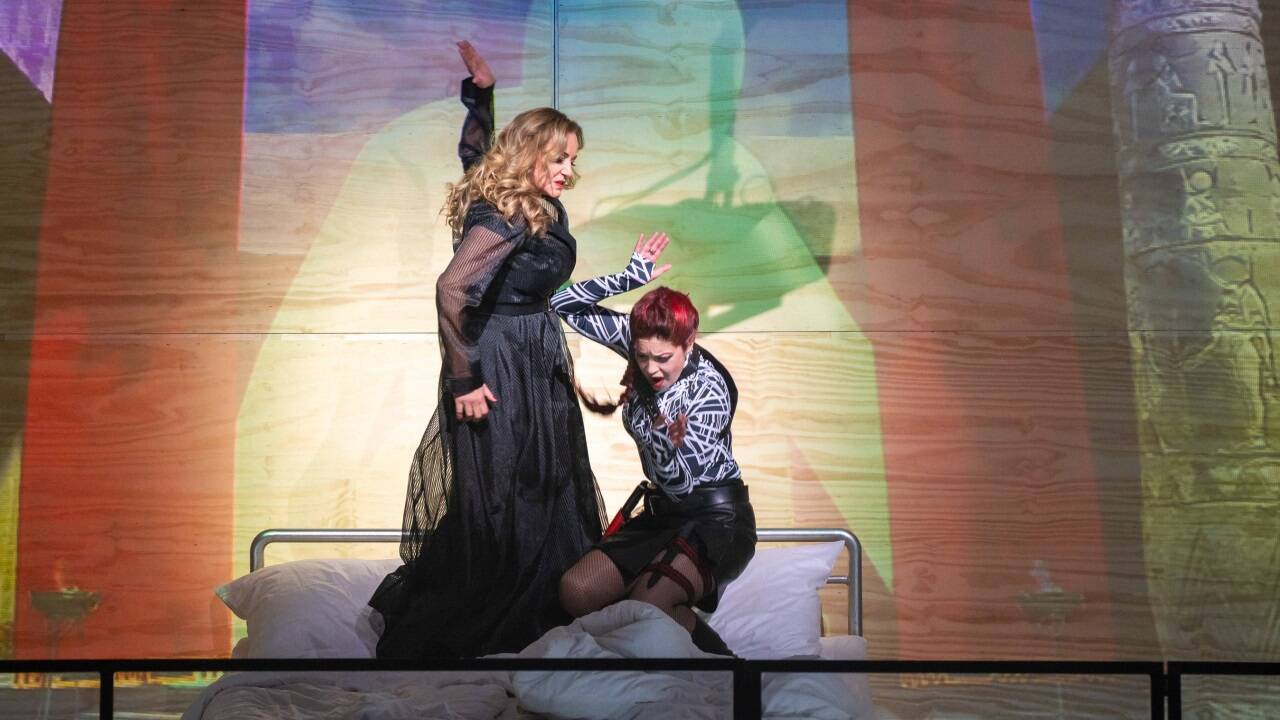 „Aida“ in der Felsenreitschule, eine Neuinszenierung des Salzburger Landestheaters: Oksana Volkova.  „Aida“ in der Felsenreitschule, eine Neuinszenierung des Salzburger Landestheaters: Oksana Volkova.