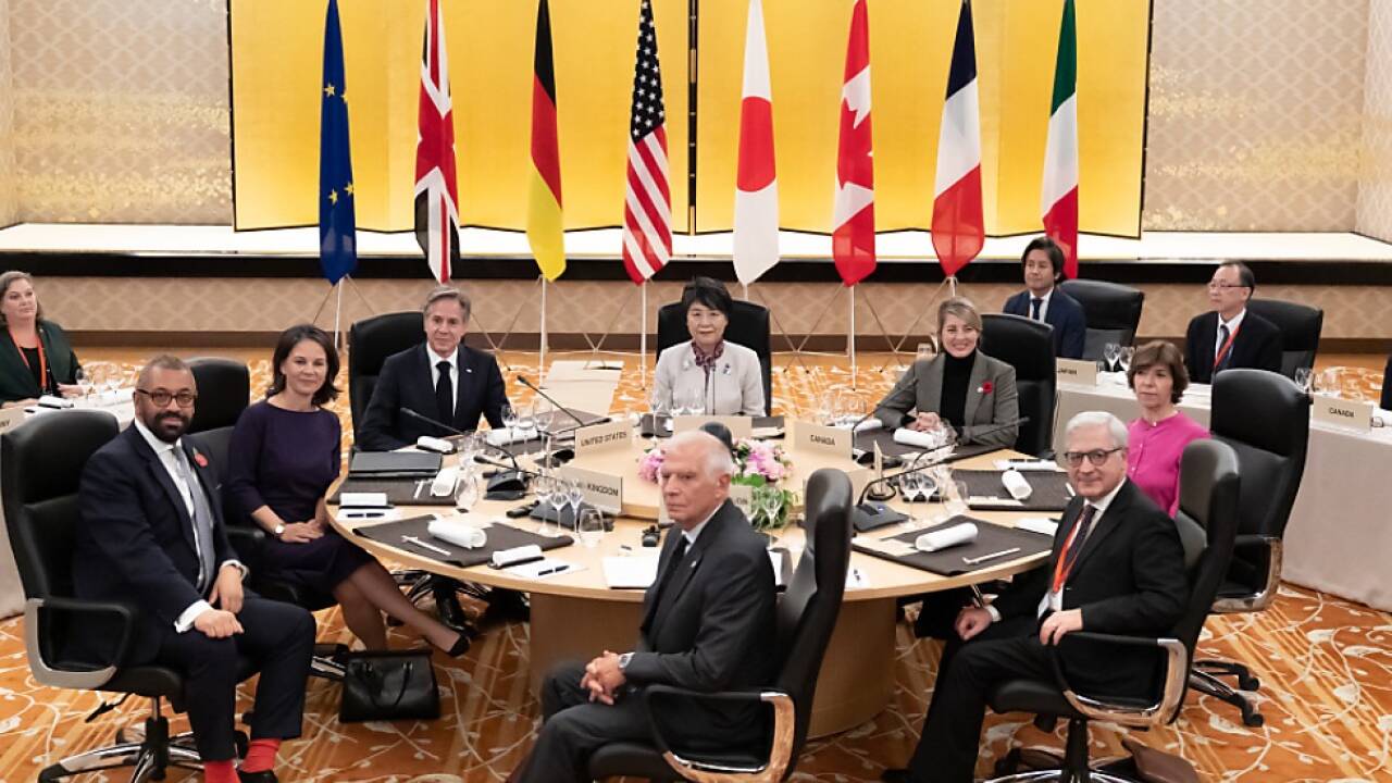 EU-Au§enbeautragter Josep Borrell (vorne Mitte) war auch eingebunden EU-Au§enbeautragter Josep Borrell (vorne Mitte) war auch eingebunden