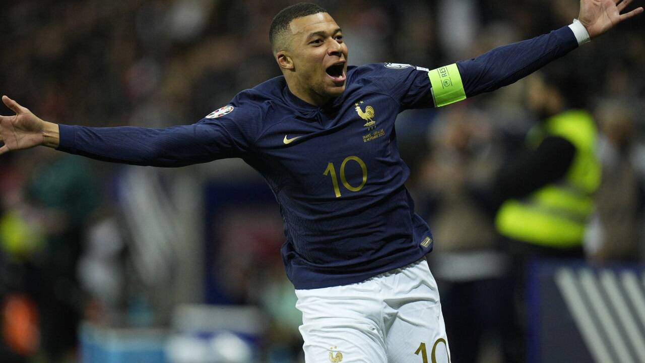 Kylian Mbappé traf gegen Gibraltar drei Mal.  