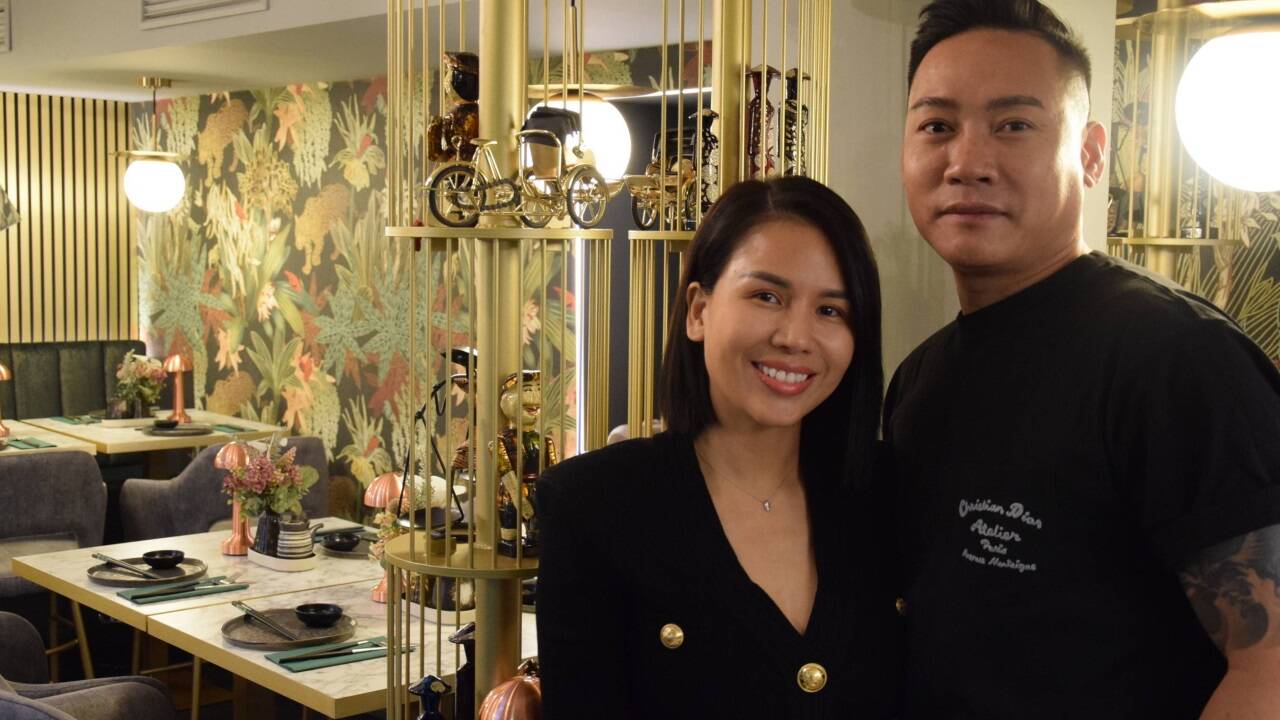 Kelly Nguyen und Leo Duc Hong in ihrem neuen Lokal. 