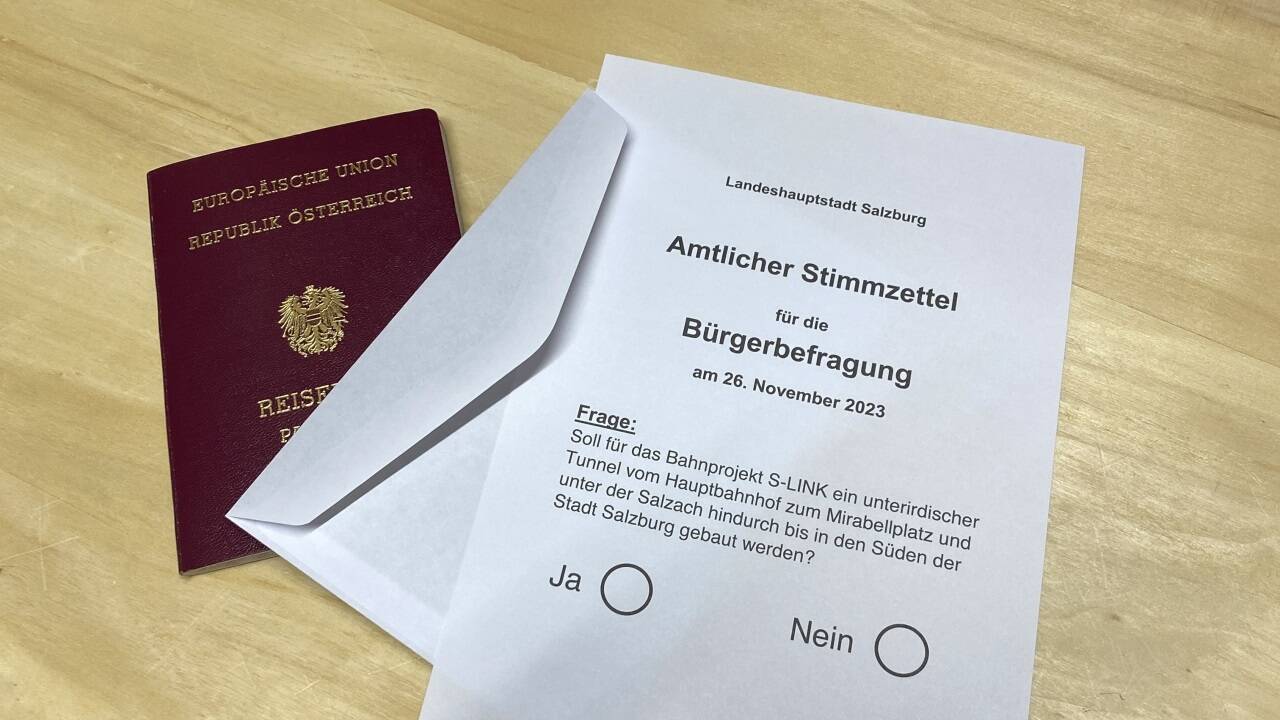 Für oder gegen das Projekt S-Link – das war am Sonntag die Frage in der Stadt Salzburg.  