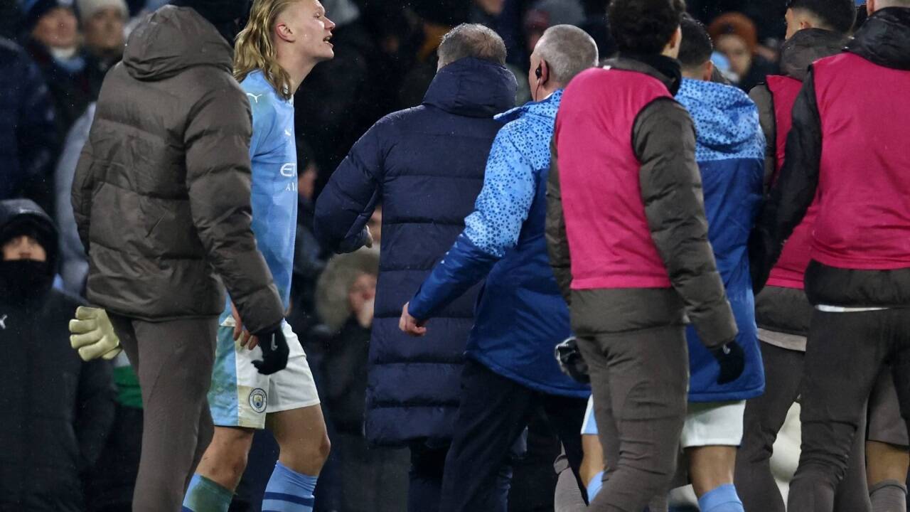 Ein wütender Erling Haaland. 