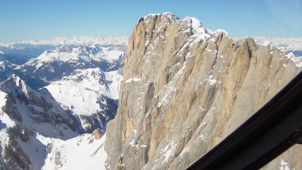 Diese Aufnahme stammt aus Rolf Majcens Archiv – aufgenommen von einem Hubschrauber aus.  