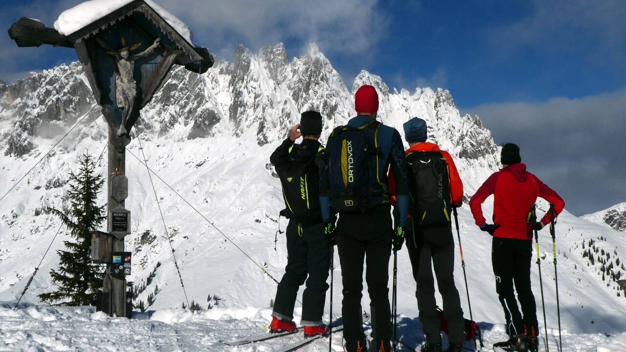 Genussberg Hochkeil mit Blick auf die nächsten Ziele am Hochkönig. 