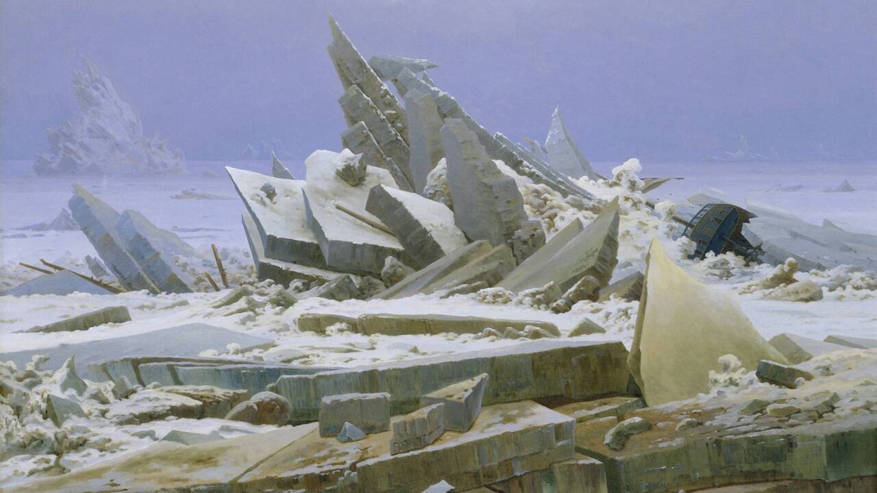 Caspar David Friedrich: „Das Eismeer“, 1823/24, Hamburger Kunsthalle. Foto: Elke Walford 
