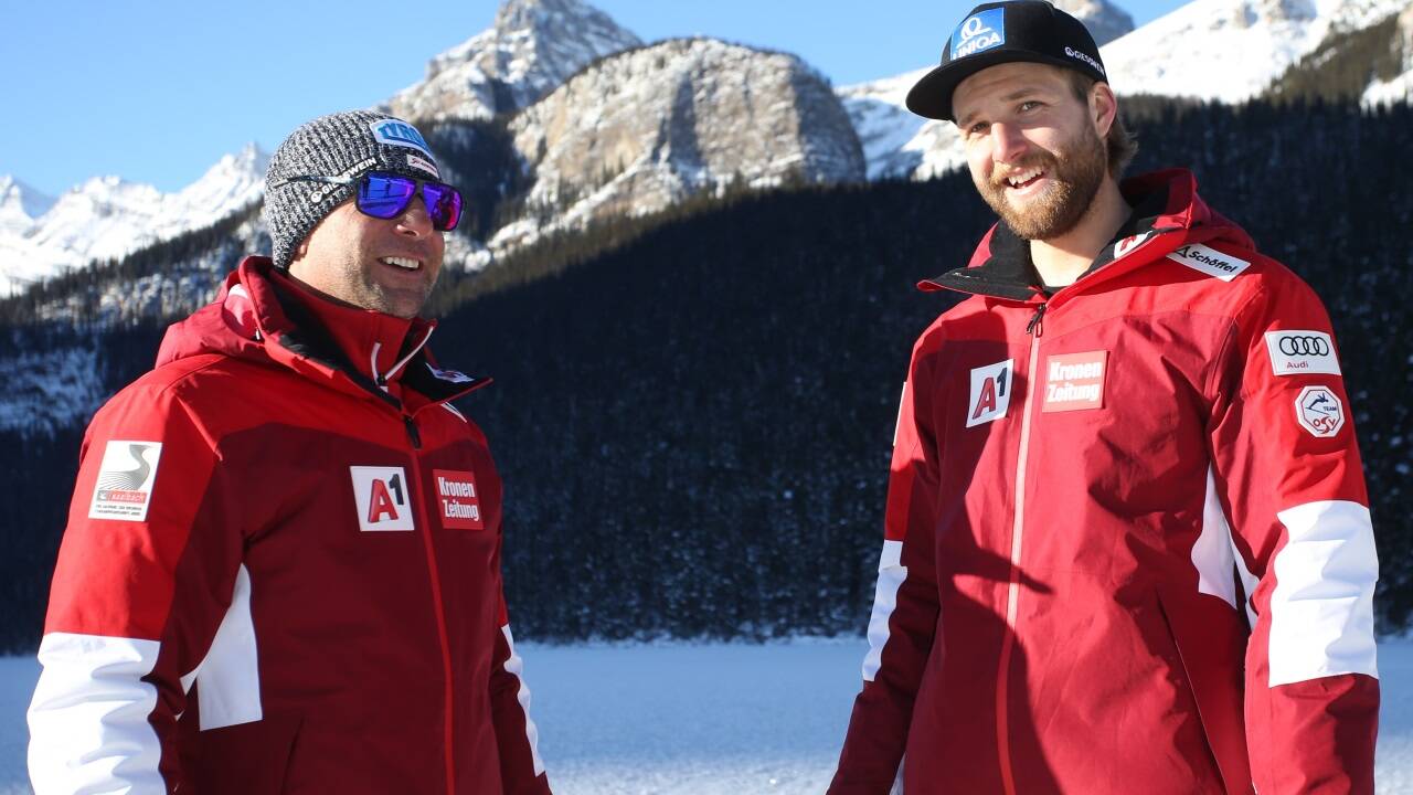 Cheftrainer Marco Pfeifer (l.) hofft, dass Marco Schwarz seinem Mammutprogramm nicht Tribut zollen muss. 