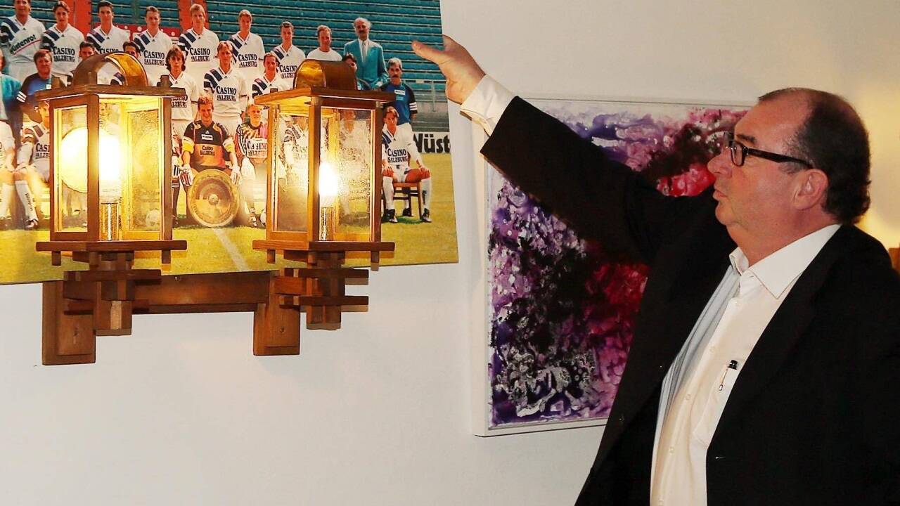 Rudi Mirtl mit seinen Violetten von 1994. Die Legendentreffen zu den Jubiläen waren ihm ein großes Anliegen.  