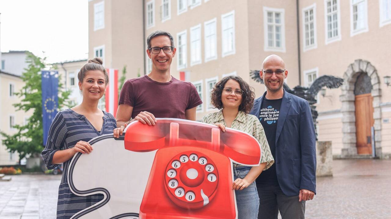Die Abgeordneten der KPÖ plus im Salzburger Landtag: Natalie Hangöbl, Kay-Michael Dankl, Sarah Pansy, Christian Eichinger. 