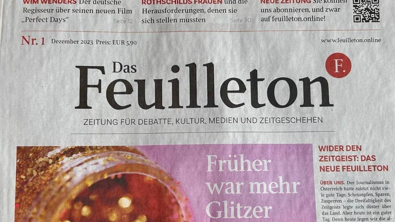 Die erste Nummer der neuen Monatszeitschrift „Das Feuilleton“. Die erste Nummer der neuen Monatszeitschrift „Das Feuilleton“.