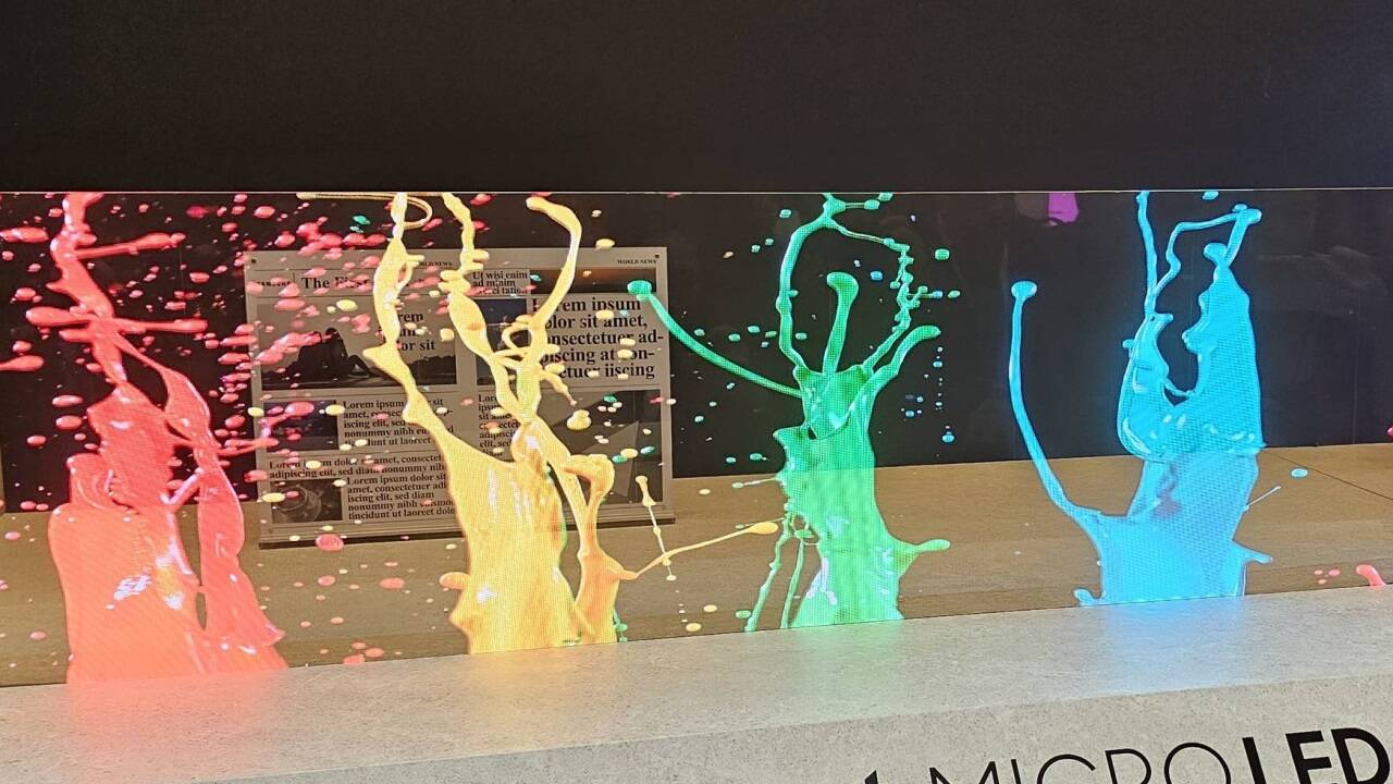 Samsung präsentierte etwa einen transparenten Monitor und ... 