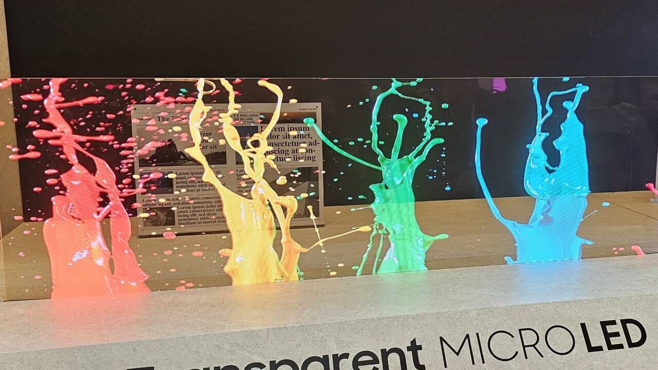 ... Samsung den Transparent MicroLED. 