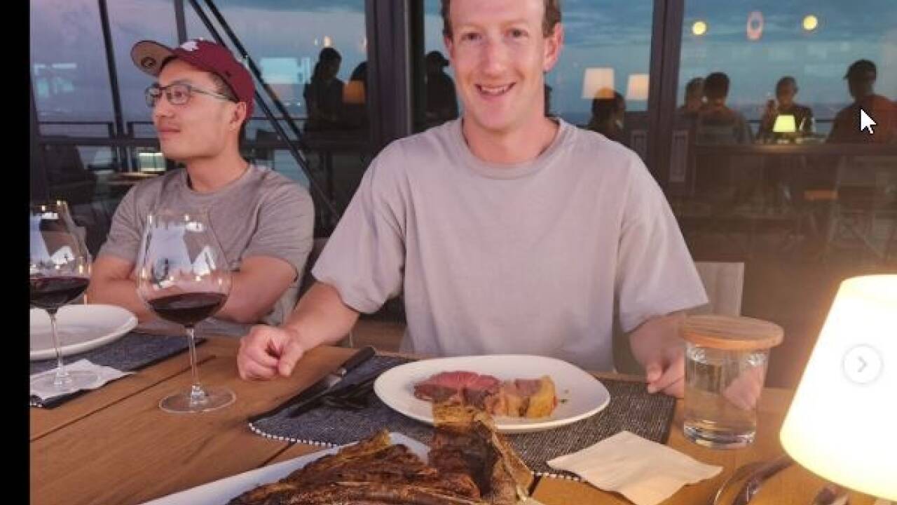 Facebook-Gründer Mark Zuckerberg postete dieses Bild. 