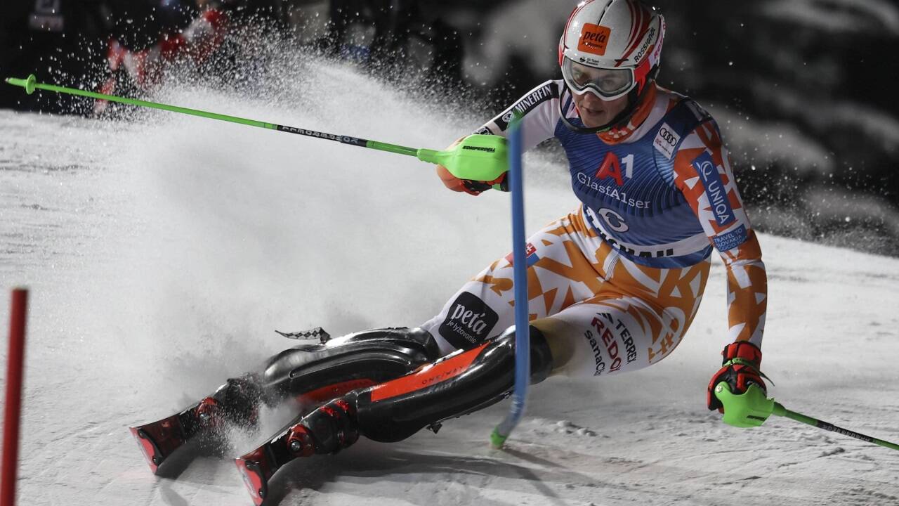 Petra Vlhova führte nach dem ersten Durchgang. 