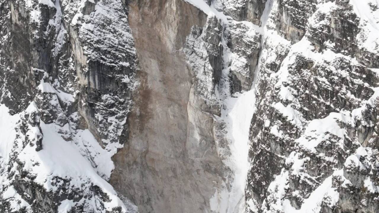 Der Felssturz am Birnhorn in Leogang. 