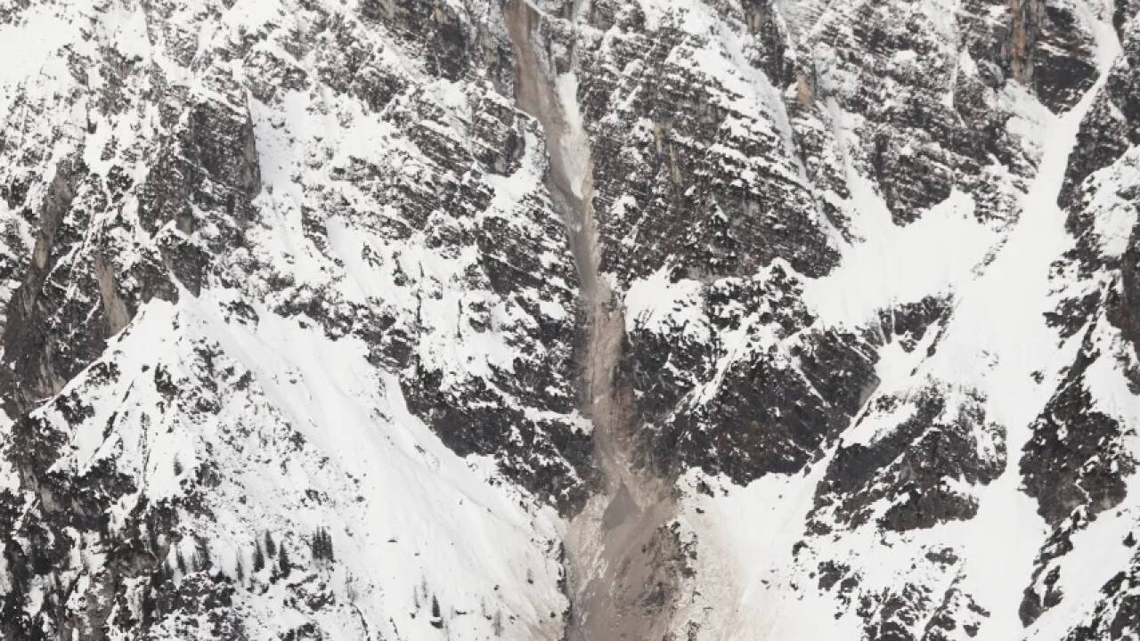 Der Felssturz am Birnhorn in Leogang. 