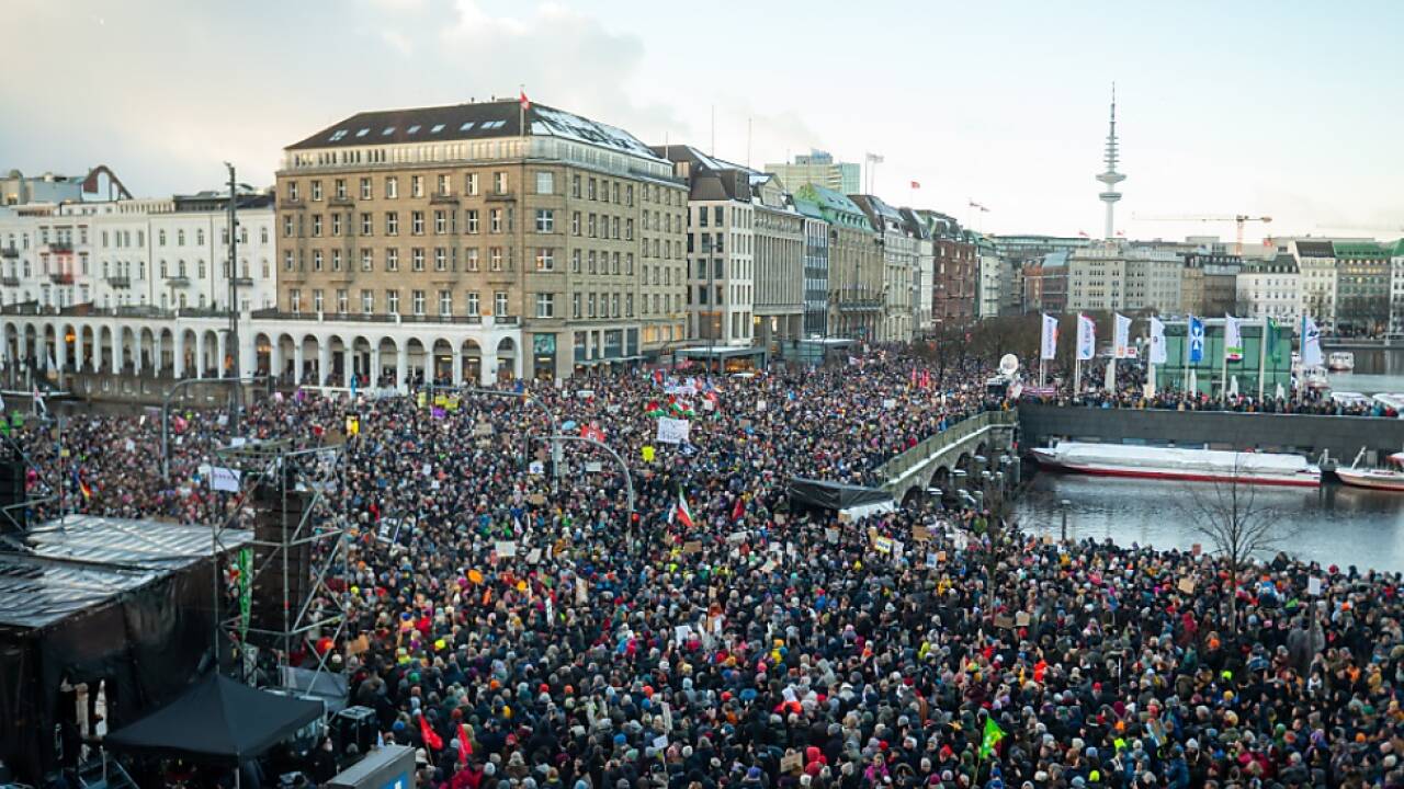 Die Polizei sprach von 50.000 Demonstranten 