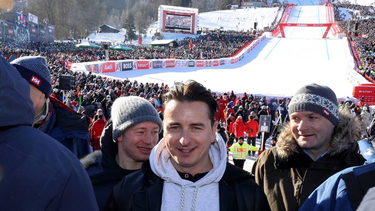 Andreas Gabalier beim Hahnenkammrennen 2024. 