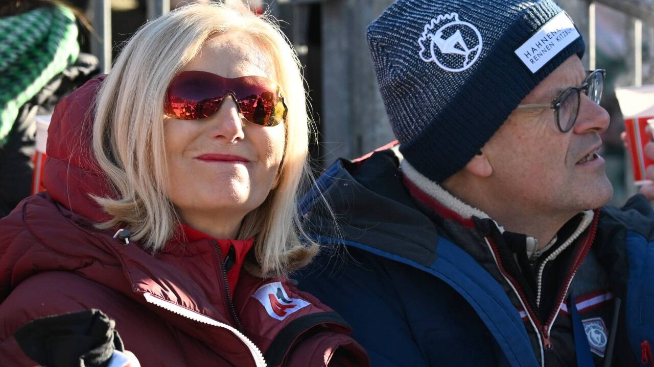 ÖSV-Präsidentin Roswitha Stadlober und Kitzbühels Bürgermeister Klaus Winkler. 