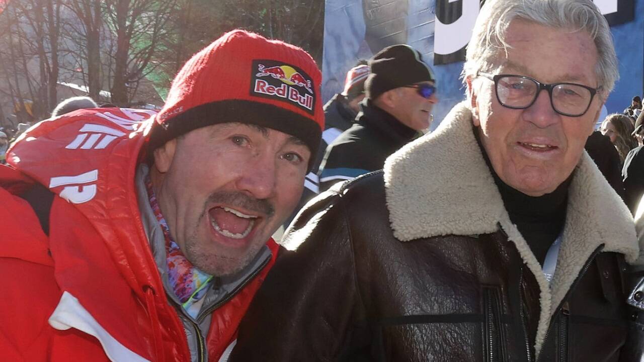 Legenden: Luc Alphand und Bernhard Russi. 