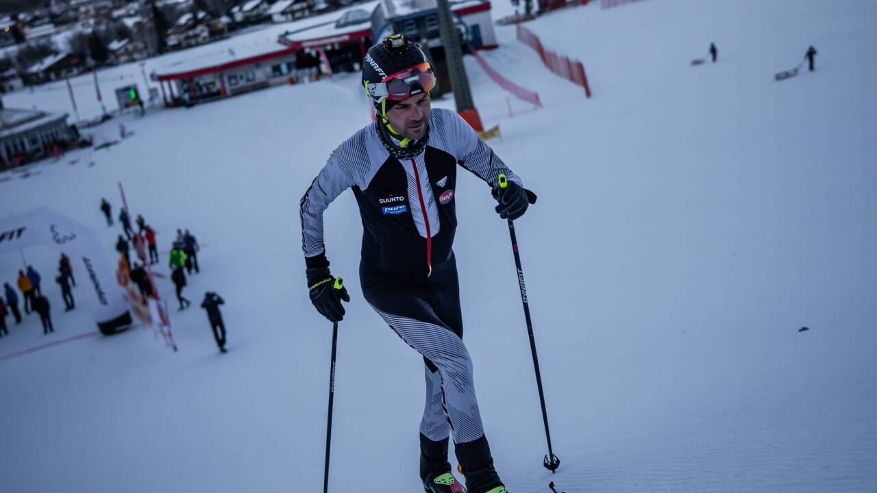 Jakob Herrmann nach dem Start.  