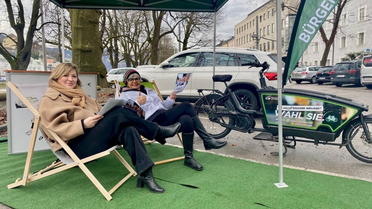Die Bürgerliste präsentierte am 8. Februar ihr Wahlprogramm – am Rot-Kreuz-Parkplatz in der Salzburger Innenstadt.  