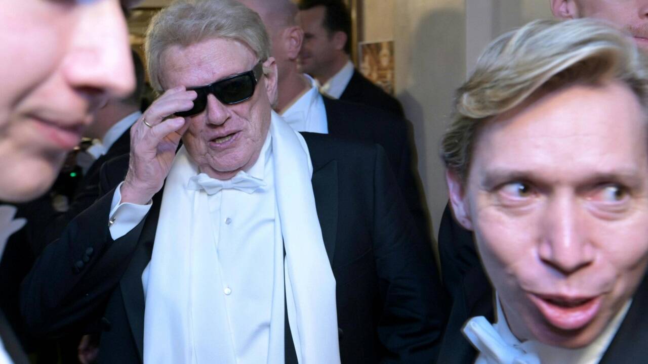 Sänger Heino auf seiner Opernball-Premiere mit Manager Helmut Werner. 
