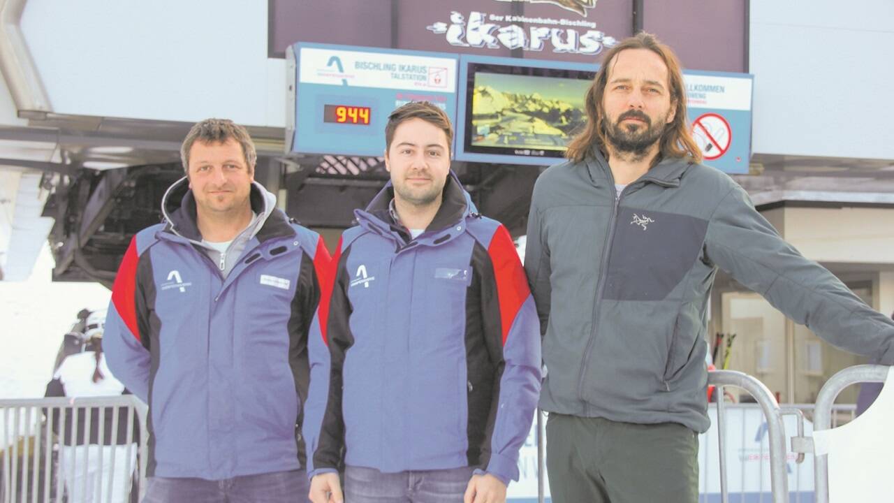 Georg Lottermoser, Christian Ehrensberger und Alois Rettenbacher von den Werfenwenger Bergbahnen. 