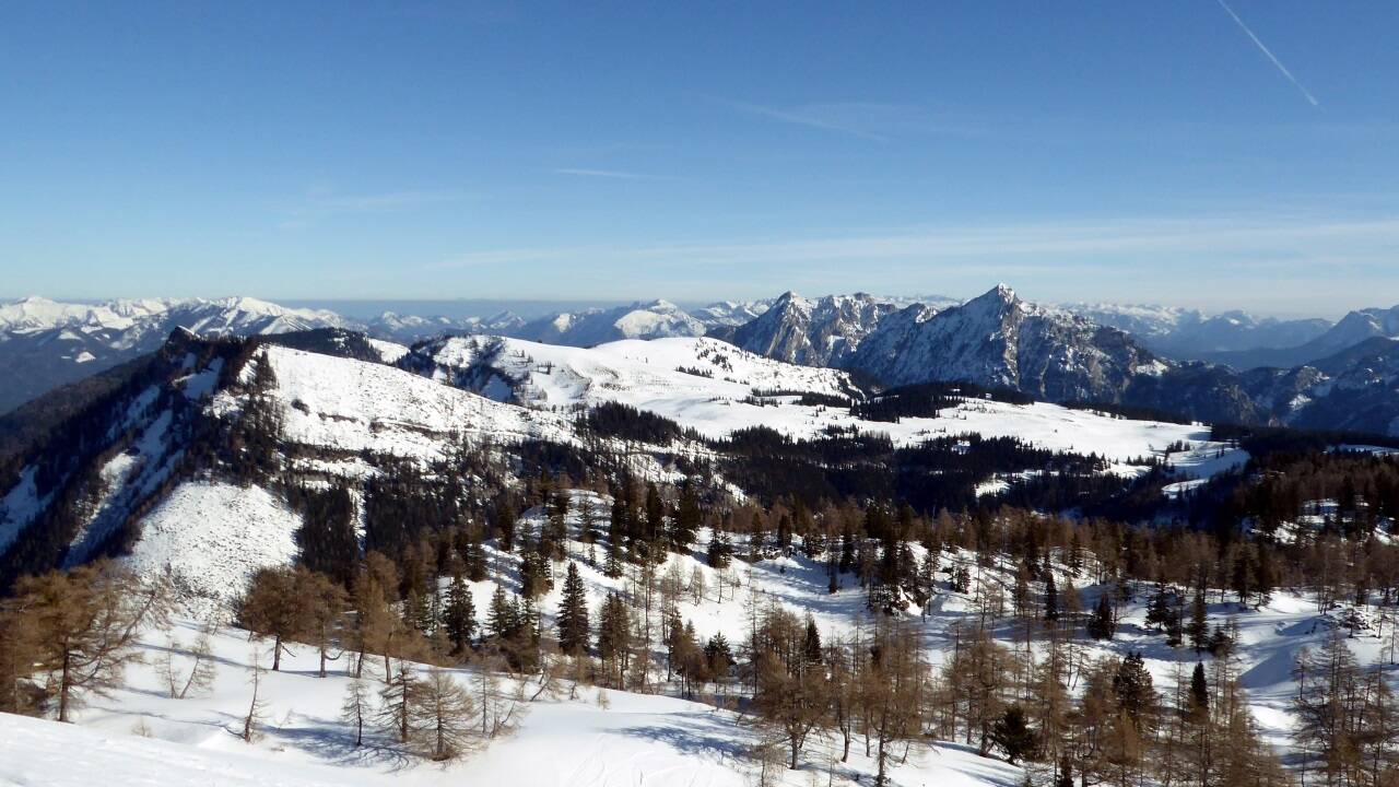 Blick über die Postalmhochebene Richtung Rettenkogel 