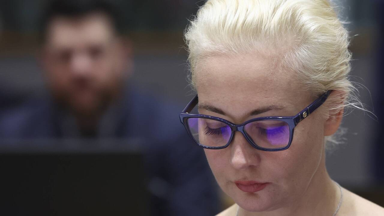 Julija Nawalnaja war beim Treffen der EU-Außenminister in Brüssel.  