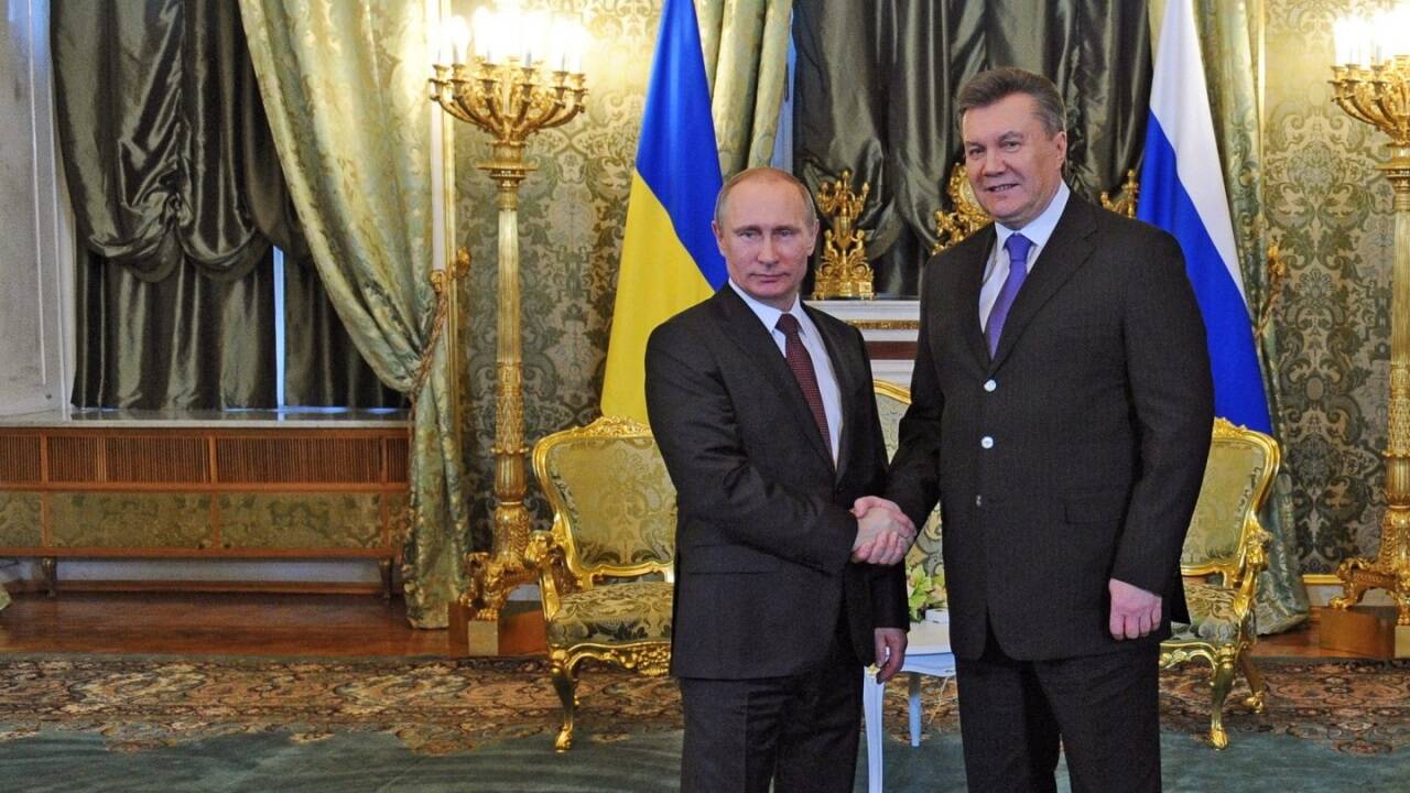 Viktor Janukowitsch 2013 mit Wladimir Putin. 