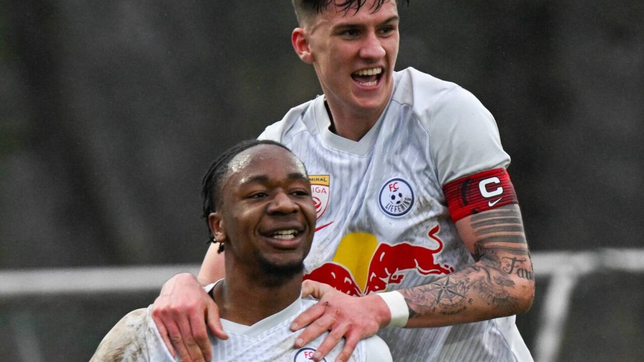 Die Jungbullen (hier mit Gaoussou Diakite und Lukas Wallner) wollen auch gegen Horn jubeln. Die Jungbullen (hier mit Gaoussou Diakite und Lukas Wallner) wollen auch gegen Horn jubeln.