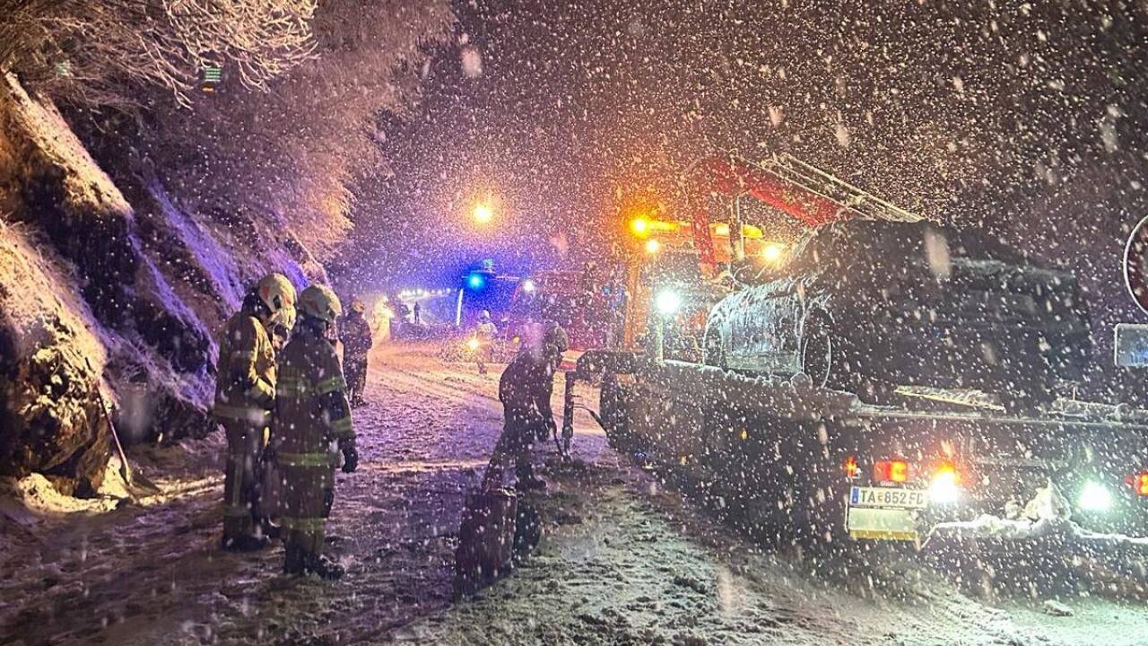 Nächtlicher Einsatz in Ramingstein. 