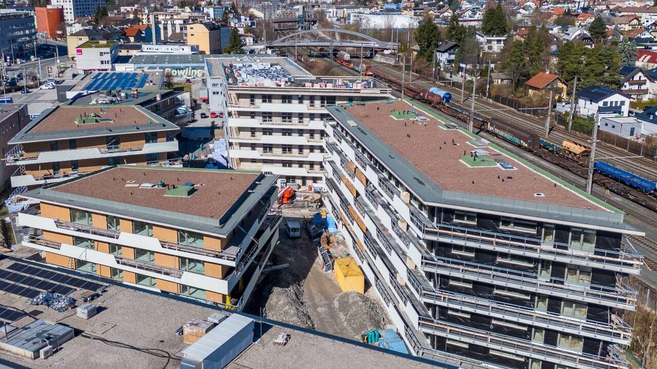 Ein Wohnbauprojekt in der Stadt Salzburg.  