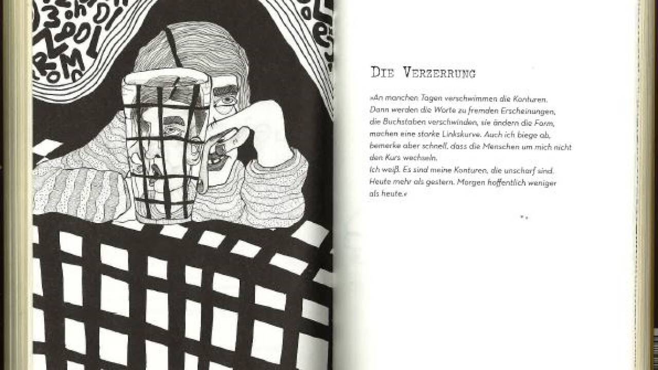 Eindrücke aus dem Buch: Zeichnung und Text von Lisa-Marie Lehner. 